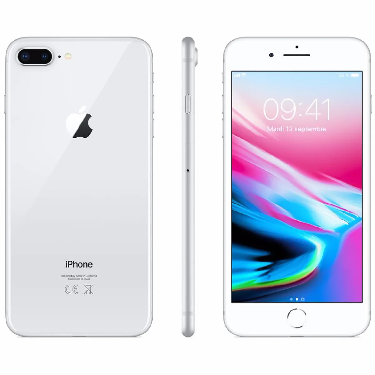 Apple iPhone 8 Plus - 64 Go - MQ8M2ZD/A - Argent